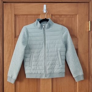 Reiss Kids Hybrid Quilt and Knit Zip-Through Jacket Age 10-11